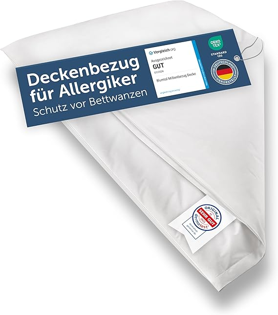 Husă pilotă alergici Blumtal – Protecție completă acarieni 1 Husă de pilota persoane alergice 135x200 set 2 Buc cu fermoar , lenjerie de pat pentru persoane alergice care învelește acarienii.