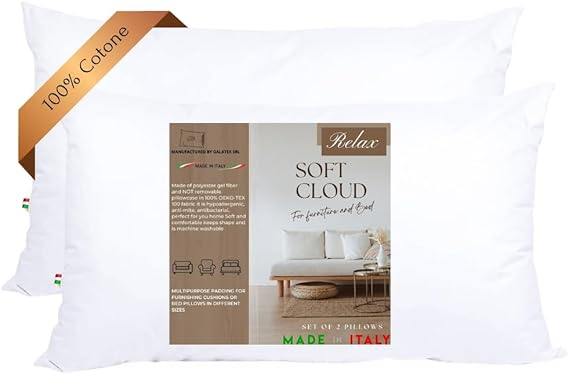 Perne bumbac 50x80 Made in Italy – Confort și hipoalergenic GM 1 Set perne material 100% bumbac Made in Italy cu fibre hipoalergenice