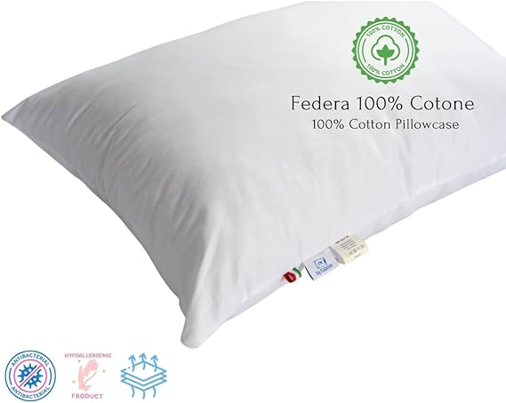 Set perne material 100% bumbac Made in Italy cu fibre hipoalergenice Set perne material 100% bumbac Made in Italy cu fibre hipoalergenice