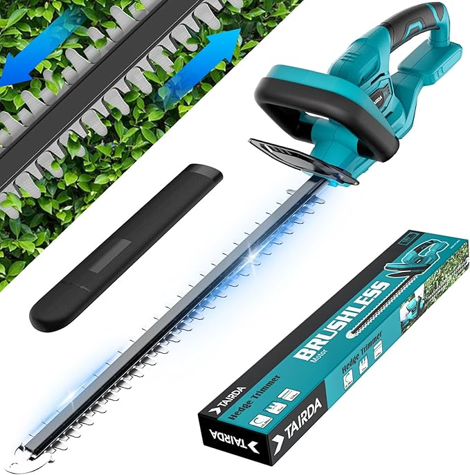 Foarfecă electrică gard viu TAIRDA cu motor brushless 18V 1 Foarfeca electrica tuns gard viu BRUSHLES acumulator 18v trimmer