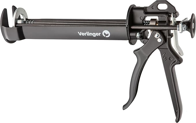 Pistol silicon profesional VERLINGER – Aplicare precisă și controlată 1 Pistol silicon tub VERLINGER profesional Pistol de etanșare 380-410 ml seringă de mortar, pistol de etanșare, pistol de presare pentru ancoră chimică, mortar de injecție 380-410 ml