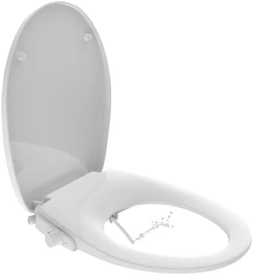 Bideu capac WC reglabil Bemis cu duș – funcționalitate extinsă 1 Bideu Toaletă cu Duș Bemis Pure Clean fără Electricitate, cu Tevi de Pulverizare Reglabile, Toaletă Japoneză, Bideu pentru Toaletă cu Mecanism de Închidere Lentă,