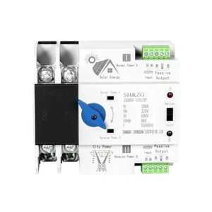 Comutator de transfer automat,ATS fotovoltaic,cu alimentare dublă, comutator de transfer automat, 220V, comutator de alimentare neîntreruptă, ZGQ5G-100A/2P (culoare: 2P)