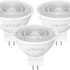 Becuri LED Linkind GU5.3 12V, 3.4W echivalent cu o lampă tradițională de 35W, alb cald 2700K, 360LM, unghi de 36°, becuri LED spot MR16 12V AC/DC, nedimabile, pachet de 3
