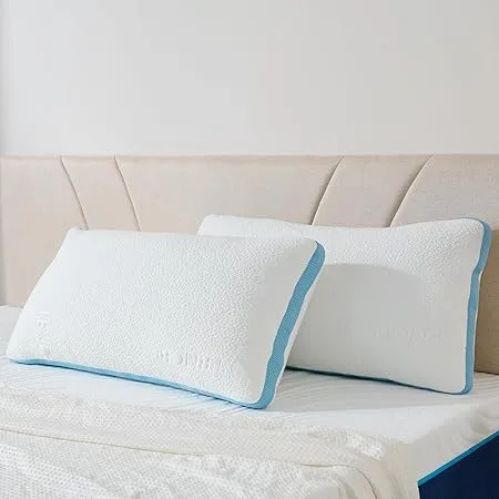 Perne Hiimgo din spumă cu memorie, 40 x 80 cm, set de 2, reglabile pe înălțime, lavabile, cu căptușeală reglabilă și fermoar Perne Hiimgo din spumă cu memorie, 40 x 80 cm, set de 2, reglabile pe înălțime, lavabile, cu căptușeală reglabilă și fermoar