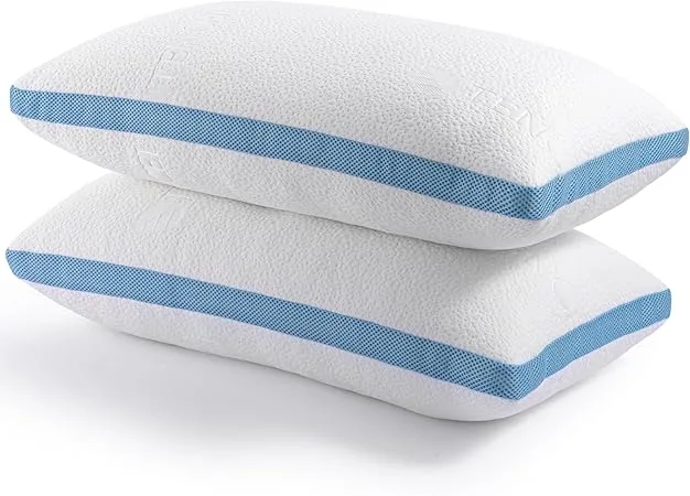 Perne ortopedice Hiimgo 40x80 cm – Reglabile și lavabile 1 Perne din spumă cu memorie Hiimgo , 40 x 80 cm, set de 2 reglabile