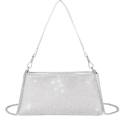 Geantă femei elegantă Valleycomfy cu diamante, stoc limitat 1 Geantă elegantă Valleycomfy pentru femei cu diamante,poseta de seara