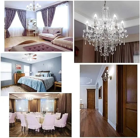 Bec LED Linkind E14 cu filet, 7W, lumină naturală, becuri mici cu filet Edison, echivalent 60W, 840 lumeni, 5000K, becuri C35/B35 SES, fără reglare intensității luminoase, pachet de 6 Bec LED Linkind E14 cu filet, 7W, lumină naturală, becuri mici cu filet Edison, echivalent 60W, 840 lumeni, 5000K, becuri C35/B35 SES, fără reglare intensității luminoase, pachet de 6