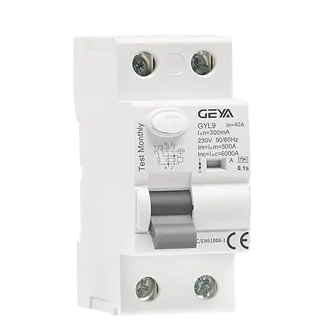 Întrerupător de circuit rezidual GEYA 40A – protecție sigură 1 Întrerupător de circuit rezidual electromagnetic GEYA Tip A ELCB Rccb