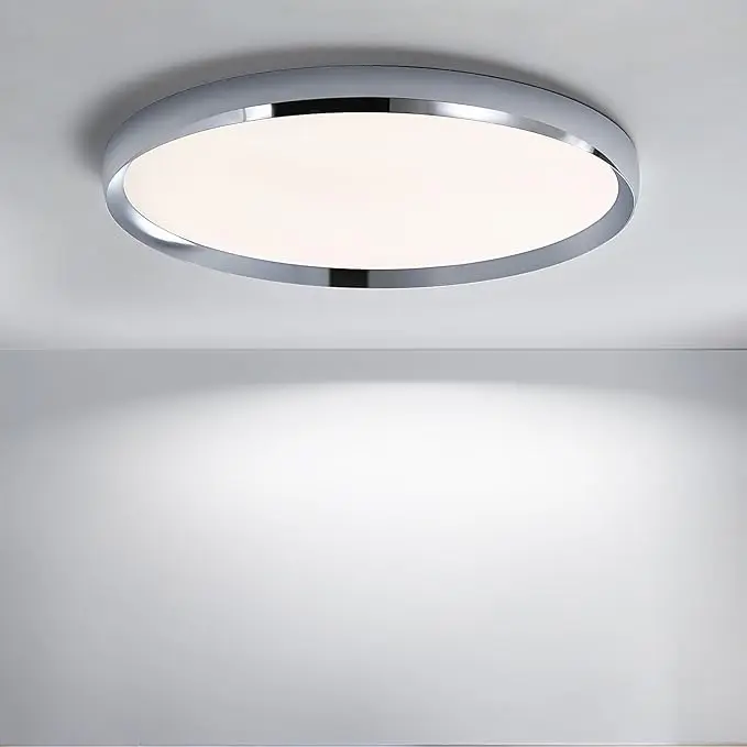 Plafonieră LED reglabilă 40W crom – iluminat adaptat spațiului tău 1 Plafoniera led modernă , 50 cm,3000K-6000K, 40W baie,camera,birou