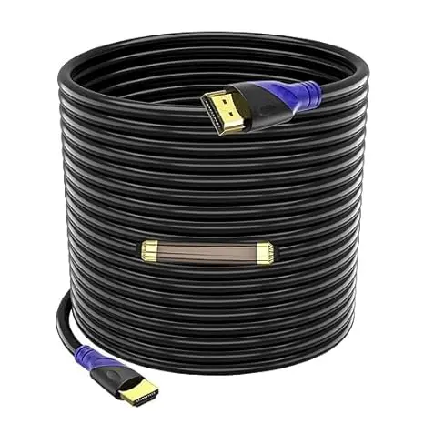 Cablu HDMI 4K Rommisie 25m – Transmisie Stabilă 18Gbps Aurit 1 Cablu HDMI Rommisie 4K/60HZ 25M (HDMI 2.0, 18Gbps) placat cu aur Cablu HDMI Rommisie 4K/60HZ 25M (HDMI 2.0, 18Gbps) placat cu aur