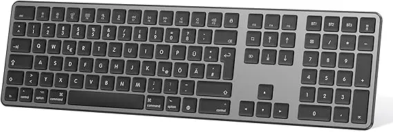 Tastatură Bluetooth OMOTON cu 3 canale – comutare rapidă între dispozitive 1 Tastatură Bluetooth OMOTON pentru Mac (MacBook/MacBook Air/MacBook Pro/iMac/iMac Pro/Mac Pro), reîncărcabilă fără fir