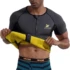 Tricou fitness barbati neopren de slabit,eliminare transpiratie NINGMI Costum de antrenament pentru bărbați, din neopren, pentru saună, fitness, talie, model sport