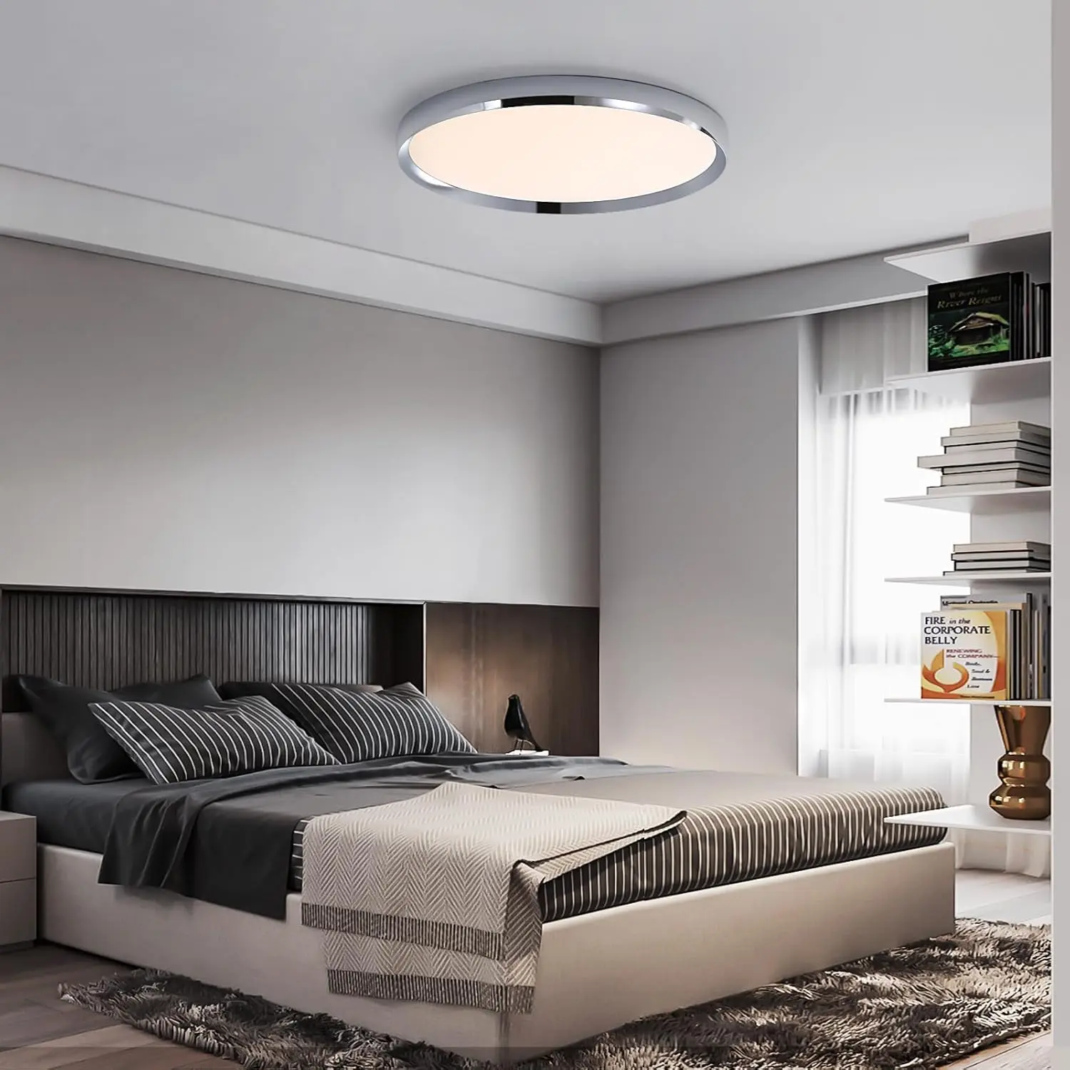 Plafoniera led modernă , 50 cm,3000K-6000K, 40W baie,camera,birou Plafoniera led modernă , 50 cm,3000K-6000K, 40W baie,camera,birou