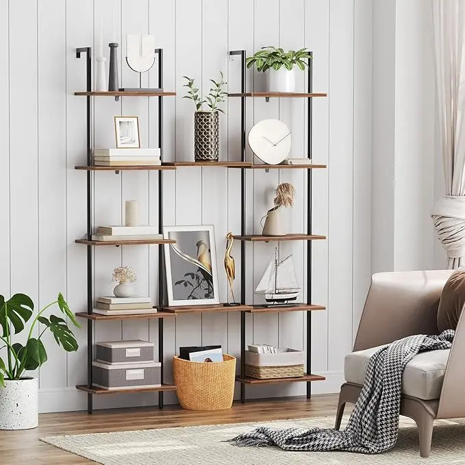 Raft tip scară DIY, Bibliotecă cu 6 niveluri montată pe perete, Bibliotecă subțire, Raft de afișare, Raft de depozitare, Suport pentru plante, pentru sufragerie, Birou, Maro vintage Raft tip scară DIY, Bibliotecă cu 6 niveluri montată pe perete, Bibliotecă subțire, Raft de afișare, Raft de depozitare, Suport pentru plante, pentru sufragerie, Birou, Maro vintage