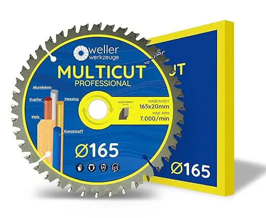Lamă circulară 165 – tăieri precise și durabile pentru scule 1 Lamă de circular lama ferăstrău multifuncțională profesională 165 x 20 mm + 16 mm,136 x 20 mm + 16 mm 40 dinți pentru lemn, plastic, aluminiu, potrivită pentru ferăstrău circular fără fir, ferăstrău de masă