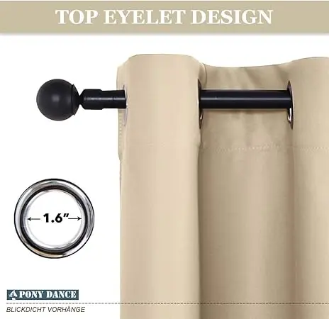 Perdele opace pentru camera copiilor,137x117cm,, bej Biscotti, set de 2 Perdele opace pentru camera copiilor,137x117cm,, bej Biscotti, set de 2
