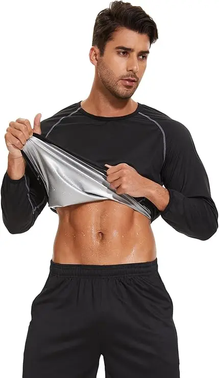 Bluza trening slăbit pentru bărbați – raport preț utilitate xxl 1 Costum de trening pentru bărbați - Tricou de saună pentru slăbit xxxl