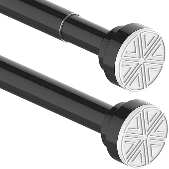 Sina perdea extensibilă Aiitomg, montaj fără găurire 73-145 cm 1 Sina perdea fără găurire,șină de duș, fără găurire, tije de perdea de duș din oțel inoxidabil pentru perdea de duș, tijă extensibilă cu clemă, perdea de duș pentru duș, cadă, fereastră de baie 73-145 cm