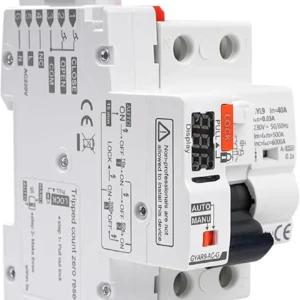 Siguranta automat,2P AC 230V 40A, întrerupător RCCB cu afișaj digital tipA