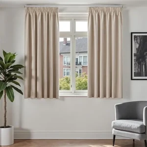 Perdele opace 100%,145 x 140 cm,perdele stil rustic,perdea fereastră,bej