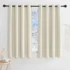 Perdele pentru sufragerie 145 x 140cm,scurte,termice, ferestre,Bej,Set de 2