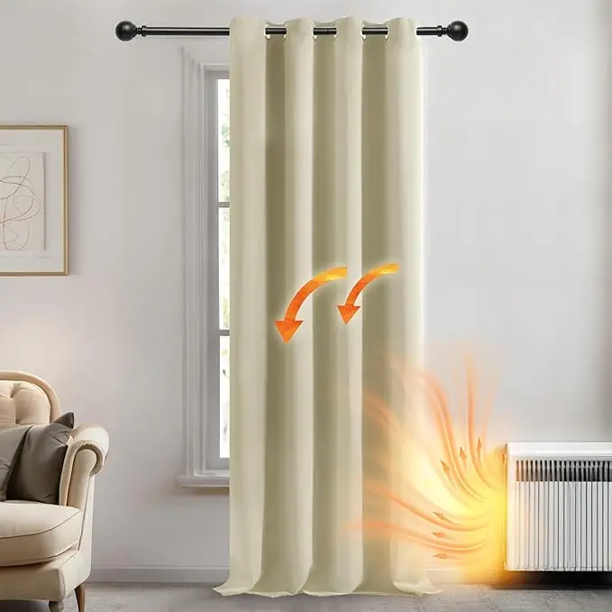 Perdea opacă 214x132cm Deconovo – Izolare termică eficientă 1 Dimensiuni și asamblare: Dimensiuni: aprox. 214 x 132 cm (Î x L) per perdea. Înălțimea se măsoară de la partea de sus a materialului. Cantitate: 1 per pachet. Aceste perdele uimitoare sunt disponibile într-o varietate de dimensiuni și se vând în pachete de 1. Instalarea și întreținerea sunt foarte ușoare. Fiecare perdea opacă are 8 inele metalice. Sunt potrivite pentru majoritatea barelor de perdea de pe piață. Material fantastic și design elegant: Perdelele opace Deconovo sunt fabricate din 100% poliester. Sunt moi, drapate, elegante și foarte netede la atingere. Arată bine pe ferestrele tale și decorează casa. Perdelele au un design simplu și o senzație tactilă confortabilă. Perdelele cu o culoare bogată se pot potrivi cu camera ta. Performanță de umbră: Aceste perdele opace împiedică ieșirea căldurii și pătrunderea luminii solare în cameră. Perdelele opace cu strat intermediar negru au un efect de întunecare mai bun. Aceste perdele opace vă pot asigura un somn liniștit. Sunt potrivite pentru dormitoare, camere de copii, camere de zi și camere de oaspeți. Protecție fonică: Aceste perdele termoizolante acționează și ca bariere fonice care reduc zgomotul provenit de pe drumurile și zonele aglomerate. Aceste perdele opace pot face o cameră mai caldă iarna și mai răcoroasă vara. Instrucțiuni de îngrijire: Se poate spăla la mașină. Se spală la maxim 30 °C. Nu se albește. Se calcă la maxim 110 °C. Pentru a proteja materialul, nu se utilizează balsam de rufe. Anii noștri de experiență în industria textilă vă garantează cele mai bune rezultate pentru nevoile dumneavoastră.