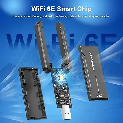 Adaptor WiFi Tri-Band (6GHz/5GHz/2.4GHz) Windows 10/11 receptor usb Adaptor WiFi Tri-Band (6GHz/5GHz/2.4GHz) Windows 10/11 receptor usb