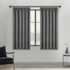 Perdele opace gri pentru camera copiilor, 140 cm lățime x 175 cm lungime, cu curea tip buclă, set de 2 piese pentru living, dormitor, bucătărie și cameră pentru copii