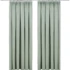 Perdele opace cu rejansa , Perdea termica 295 x 140 cm, Set de 2, Perdele certificate Oeko-Tex,, Perdea opacă, Perdele lavabile cu bandă cu volane pentru șine, Verde