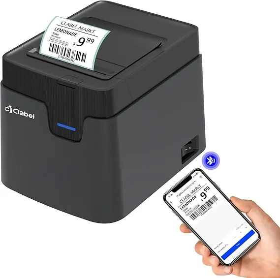 Imprimanta etichete termica Bluetooth CLABEL – eficiență și mobilitate 1 Imprimanta de etichete Bluetooth,termica cu o rolă de 60x40,coduri de bare