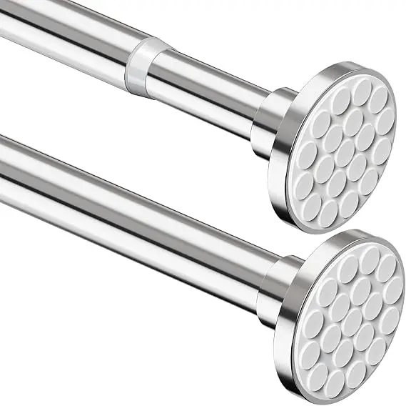 Bară perdea fără găurire Aiitomg – montaj rapid, ajustabilă 84-300 cm 1 Bara de perdea, șină de duș extensibila 85-270 cm, Φ32 mm tijă telescopică