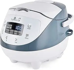 Aparat gătit orez Yum Asia cu bol ceramic – Gătire precisă și fără lipire 1 aparat de gătit orez cu bol ceramic și logică fuzzy Afișaj LED Motouch 0,6l
