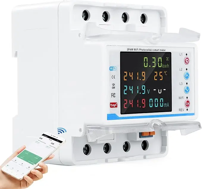 Contor electric trifazat 100A WiFi – Monitorizare precisă consum 1 Contor de electricitate 100 A, trifazat 380v, inteligent WiFi