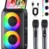 BOXA PORTABILA BluetootAparat de karaoke cu 2 microfoane (ultimă generație)