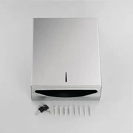 51ecTNE9DSL._AC_SY450_ Dispenser de prosoape de hârtie montat pe perete - Dispenser de prosoape de hârtie multistrat, Suport de prosoape din oțel inoxidabil de mare capacitate, Suport de prosoape comercial, Potrivit pentru băi