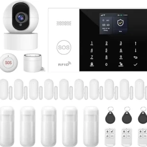 Lichidari de stoc produse ieftine,retururi si resigilate Amazon atent selectate si verificate!unChilipir este un magazin online de tip Outlet online cu reduceri si oferte 35 Sistem de alarmă wireless 4G XNY, sistem de alarmă WiFi pentru acasă cu cameră de securitate 1080p Pan/Tilt, senzori pentru uși și ferestre
