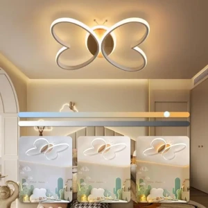 lustra de tavan LED pentru dormitor, 40 W 38cm fluture pentru camera copil