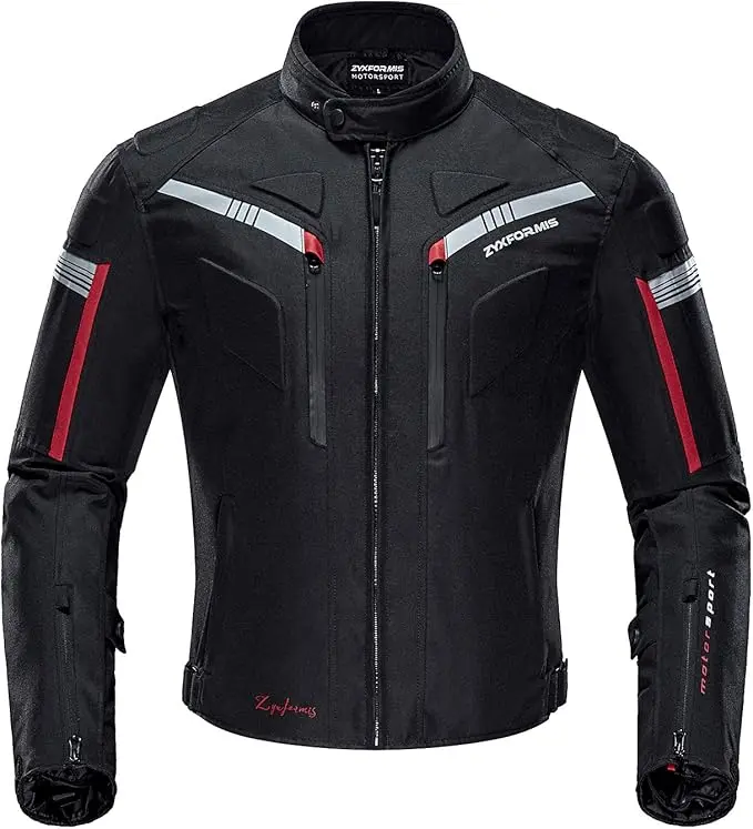 Jachetă motocicletă 2XL cu protecție completă și durabilitate sporită 1 Jachetă de motocicletă, Jachetă de motocicletă cu protecție completăInstrucțiuni de îngrijireSe poate spăla la mașină cu apă caldă și se poate usca la temperatură scăzută CăptuşealăPoliester Tipul de închidereȘireturi