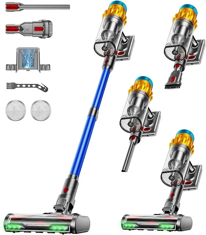 Aspirator fără fir AIDTIPS 50 KPA – Autonomie 70 min și putere 600 W 1 Aspirator cu baterie, aspirator fără fir 50 KPA/600 W/70 minute