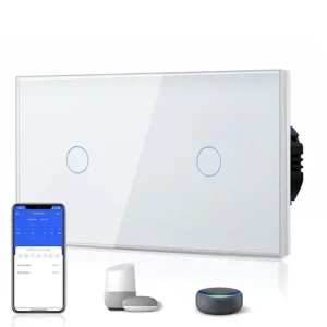 intrerupator inteligent WiFi BSEED, întrerupătoare tactile cu sticlă, compatibil cu Alexa, Tuya și Smart Life