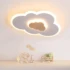 lustra camera copii LED FANLG pentru camera copiilor, 40 cm, formă de nor, lampă pentru copii, alb cald, 3000 K, lampă creativă cu nor, lampă de tavan pentru camera copiilor, dormitor,