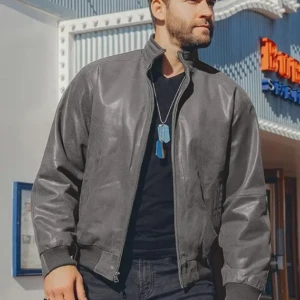 geaca bomber casual FLAVOR pentru bărbați, din piele naturală, Marimea L/EU50