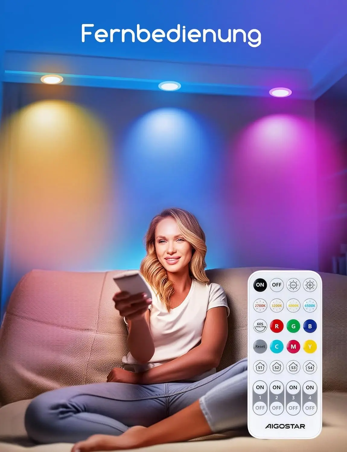 Spot încastrat, Spot LED inteligent de 15 W, Plasă Bluetooth, Spot luminos de tavan reglabil cu telecomandă, Spot încastrat, Spot LED inteligent de 15 W, Plasă Bluetooth, Spot luminos de tavan reglabil cu telecomandă,