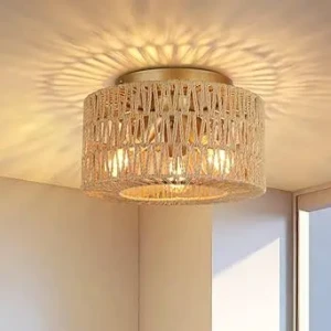 Lampă ratan tavan Boho FRIDEKO HOME – lumină caldă și durabilă