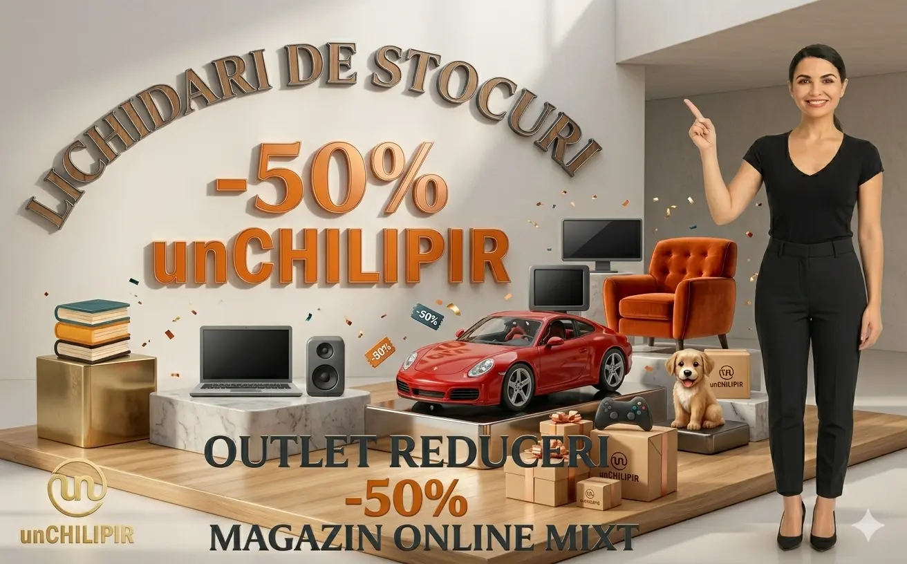 Lichidari de stoc produse ieftine,retururi si resigilate Amazon atent selectate si verificate!unChilipir este un magazin online de tip Outlet online cu reduceri si oferte 1 chilipir