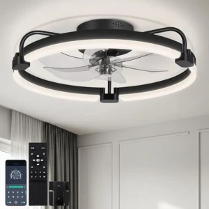 Lichidari de stoc produse ieftine,retururi si resigilate Amazon atent selectate si verificate!unChilipir este un magazin online de tip Outlet online cu reduceri si oferte 46 Ventilator de tavan OUTON 50CM cu lumină, ventilator de tavan cu profil redus